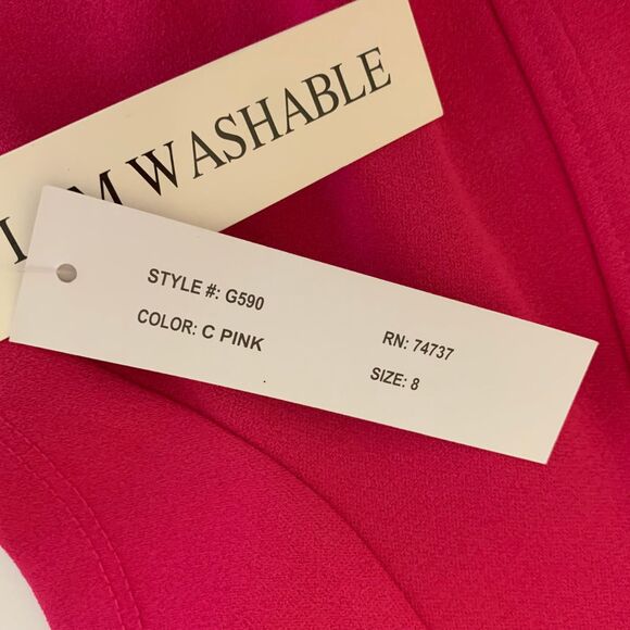 Shelby and Palmer Pink Fit and Flare A-Line Midi Dress Size 8 NWT - Picture 5 of 7